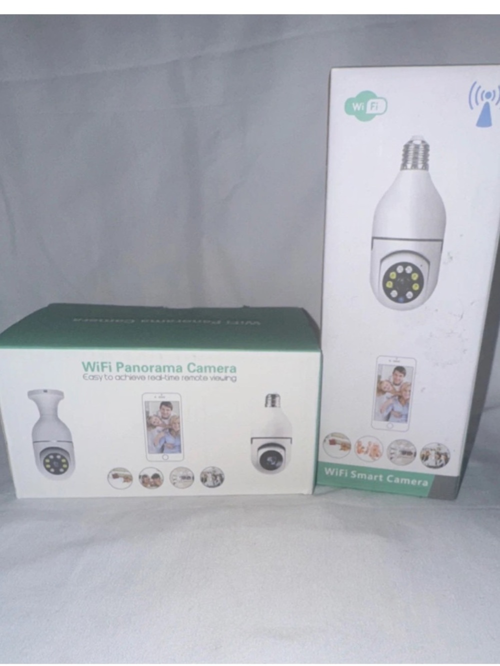 WiFi Panorama Smart Bulb Camera - White